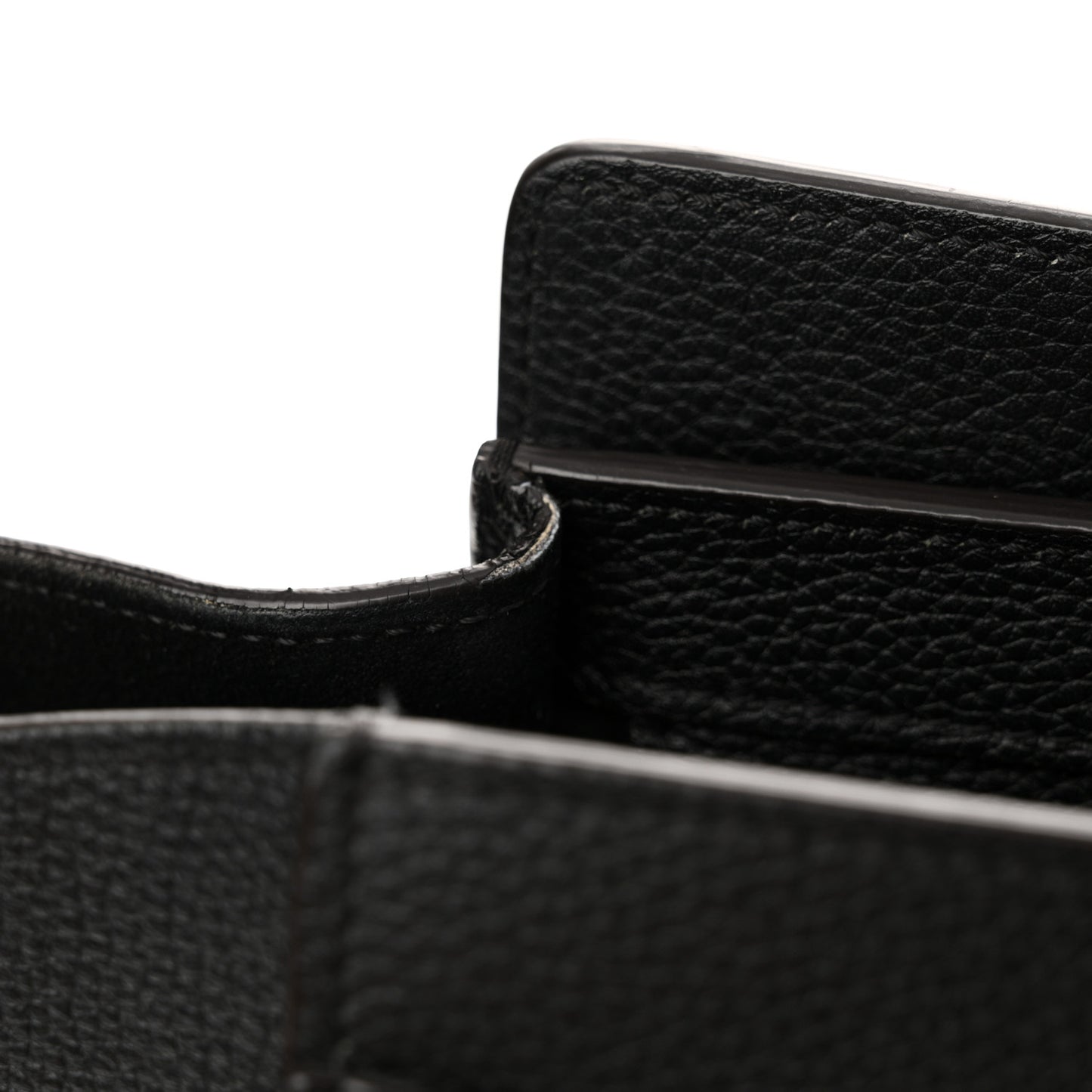 Drummed Calfskin Micro Luggage Black