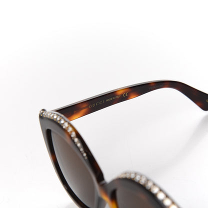 Gucci Crystal Cat Eye GG0118S Sunglasses Havana Brown 6 of 7