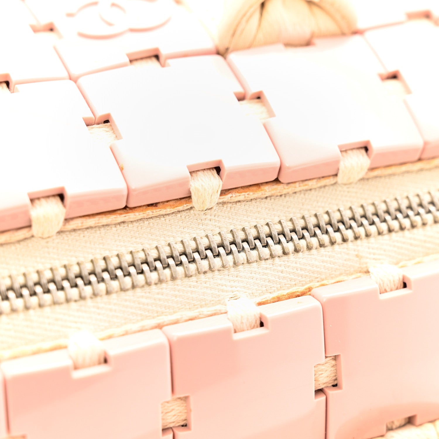 Chanel Lambskin Resin Tile Bowler Pink 10 of 12