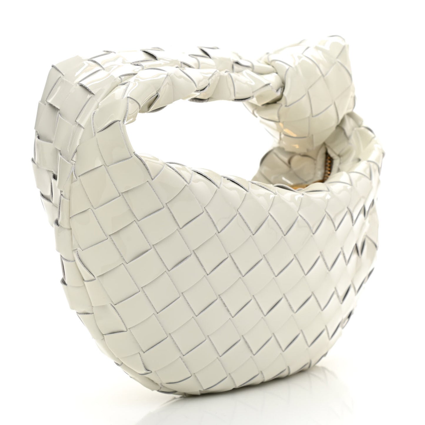 Patent Nappa Intrecciato Mini Jodie White