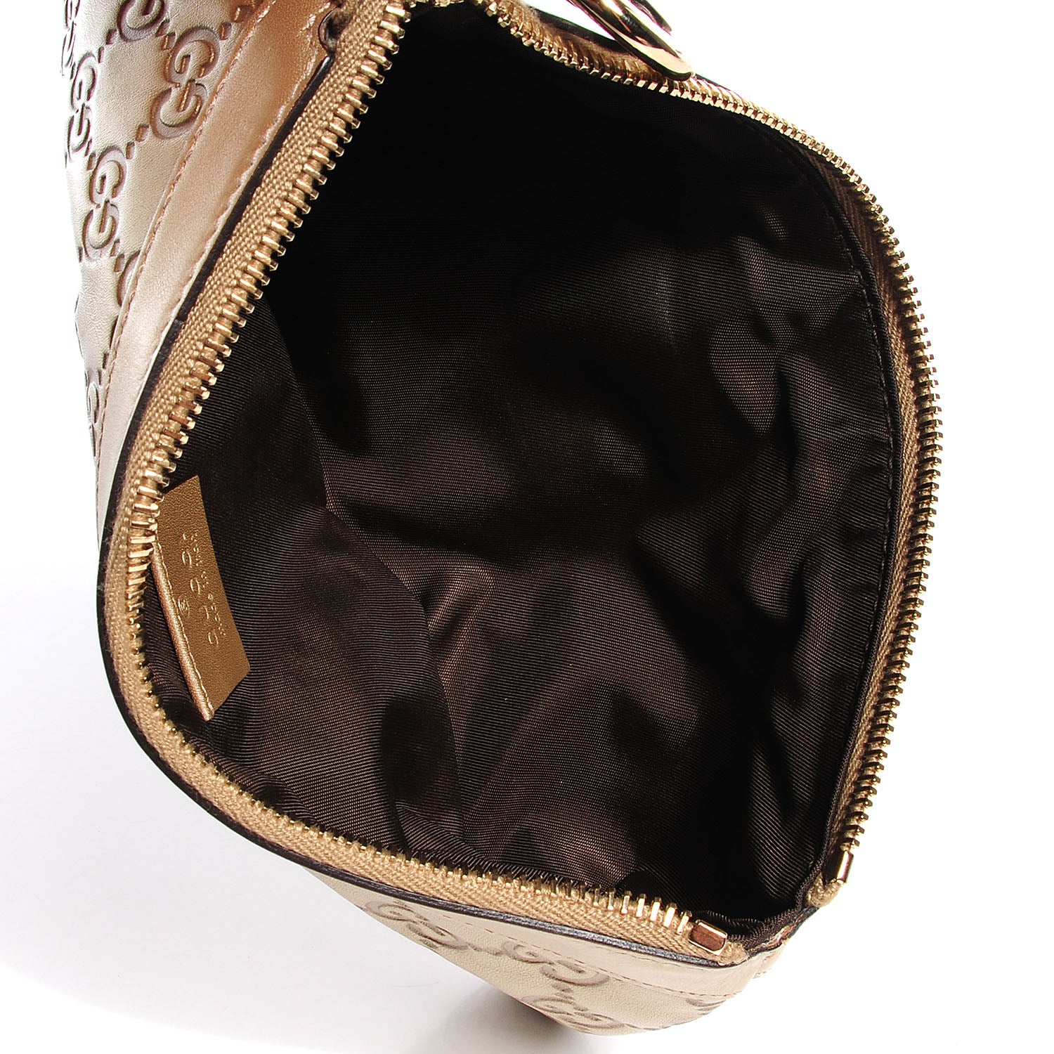 Gucci Guccissima New Britt Wristlet Gold 5 of 7
