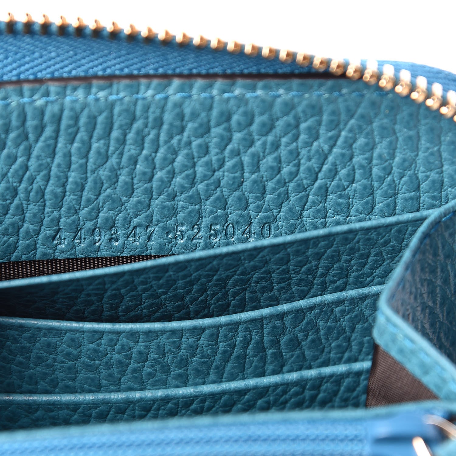Gucci Dollar Calfskin GG Zip Around Wallet Deep Cobalt 7 of 8