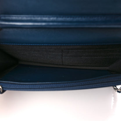 Chanel Caviar Timeless CC Wallet on Chain WOC Navy Blue 5 of 10