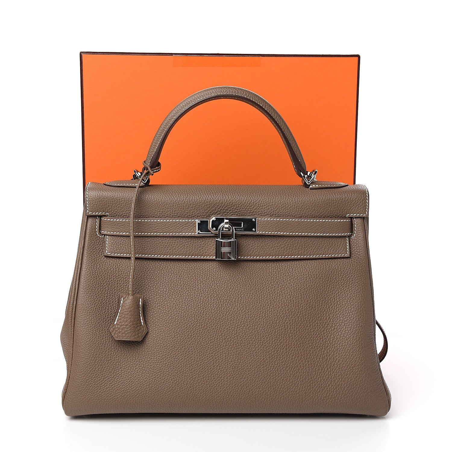 Hermes Togo Kelly Retourne 32 Etoupe 10 of 10