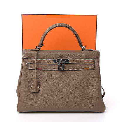 Hermes Togo Kelly Retourne 32 Etoupe 10 of 10