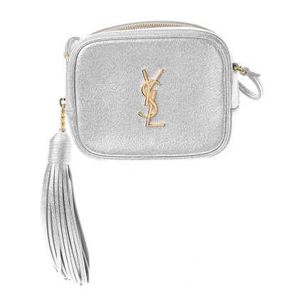 Saint Laurent Metallic Calfskin Monogram Blogger Bag Argento Nero 1 of 9