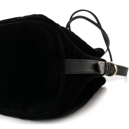 Gucci Velvet Matelasse GG Marmont Bucket Bag Black 8 of 8