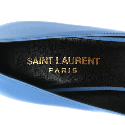Saint Laurent Calfskin Tripon Classic Paris 80 Skinny Pumps 36 Blue 6 of 8