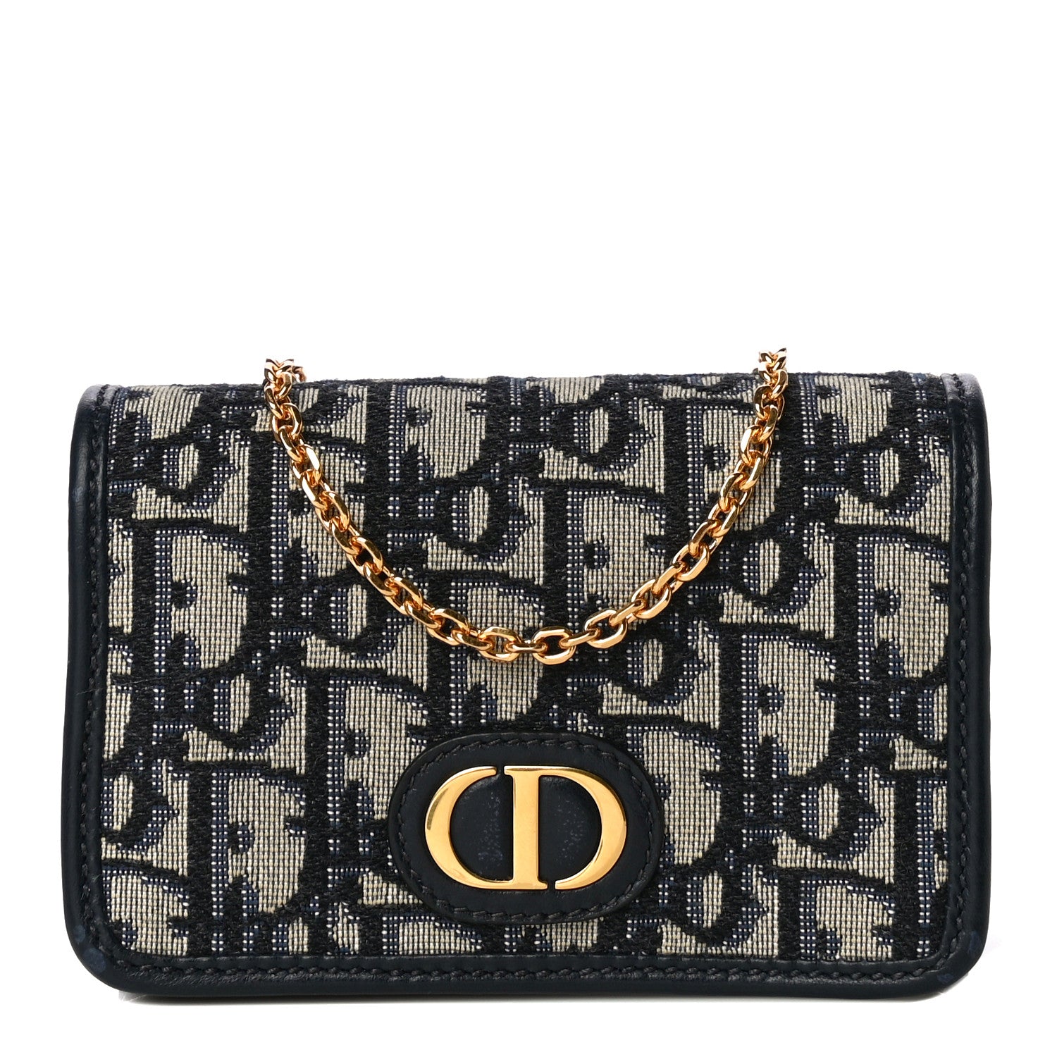 Christian Dior Oblique Nano 30 Montaigne Pouch Blue 1 of 10