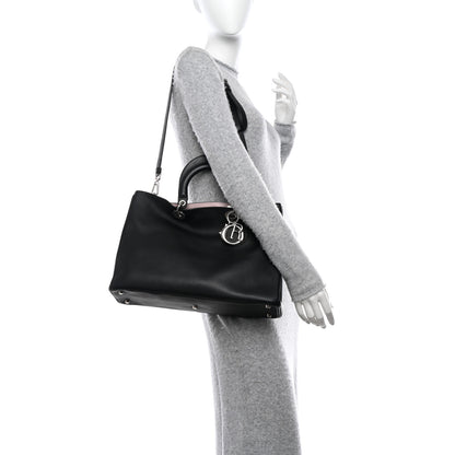 Christian Dior Smooth Calfskin Large Diorissimo Tote Black Rose Poudre 2 of 14