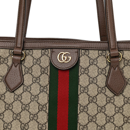 Gucci GG Supreme Monogram Medium Ophidia Shopping Tote Brown 8 of 10