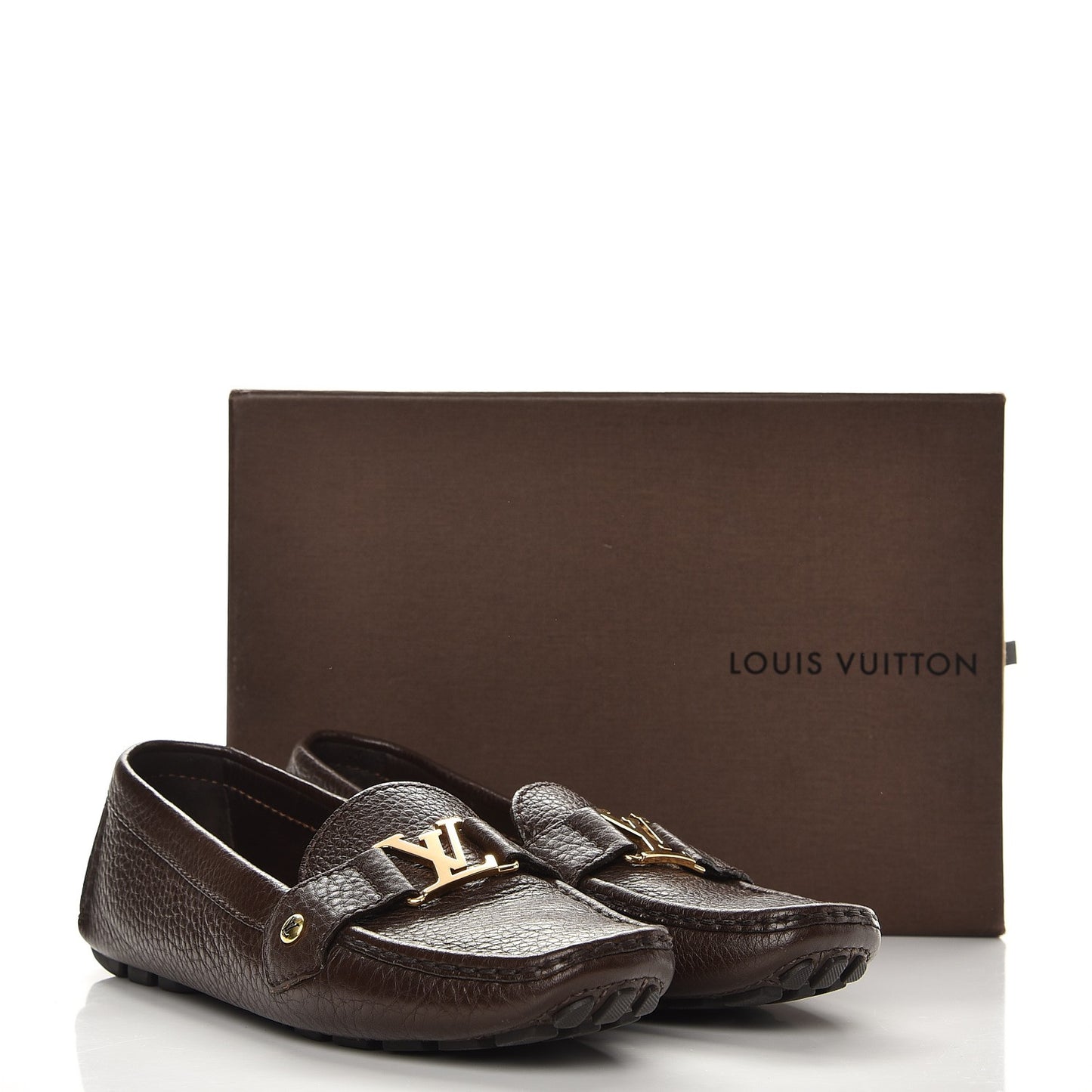 Calfskin Monte Carlo Moccasin Loafers 38.5 Cacao