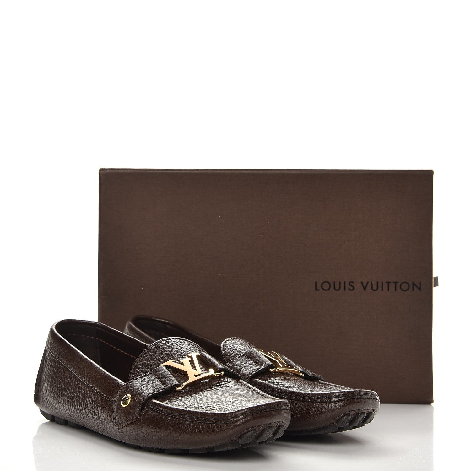 Louis Vuitton Calfskin Monte Carlo Moccasin Loafers 38.5 Cacao 9 of 9