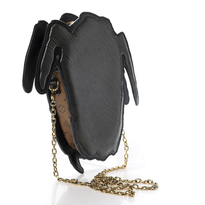 Louis Vuitton Epi Catogram Dog Face Clutch Black 3 of 9