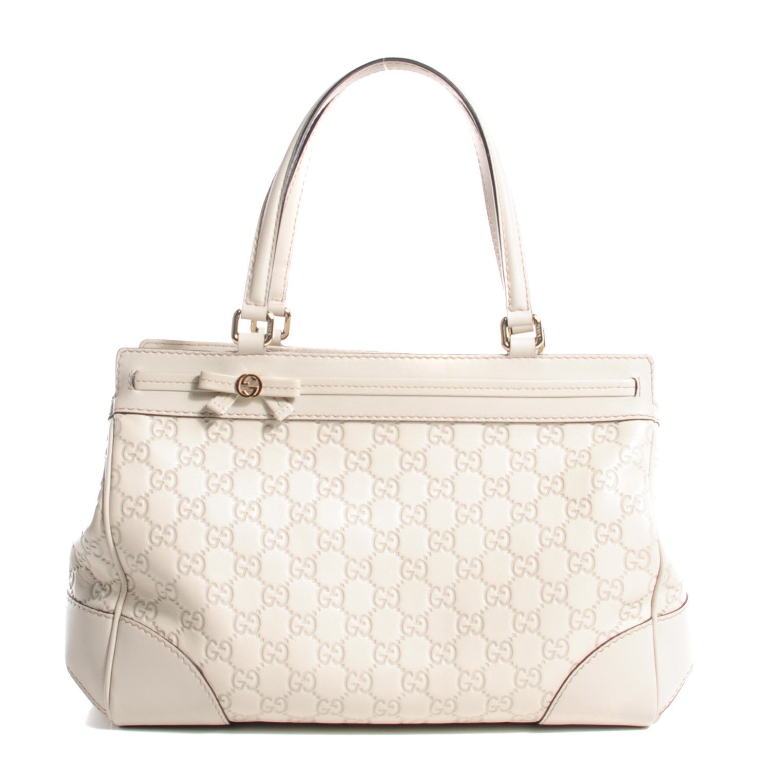 Gucci Guccissima Medium Mayfair Tote Off White 1 of 7