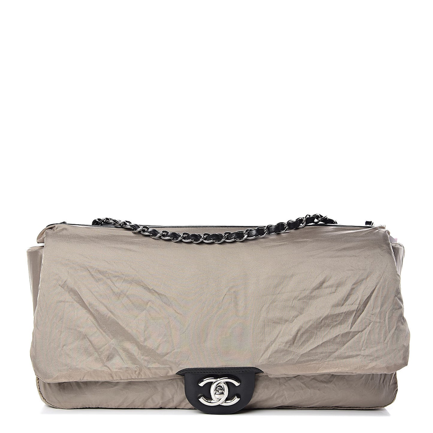 Lambskin Quilted Jumbo Coco Rain Flap Black