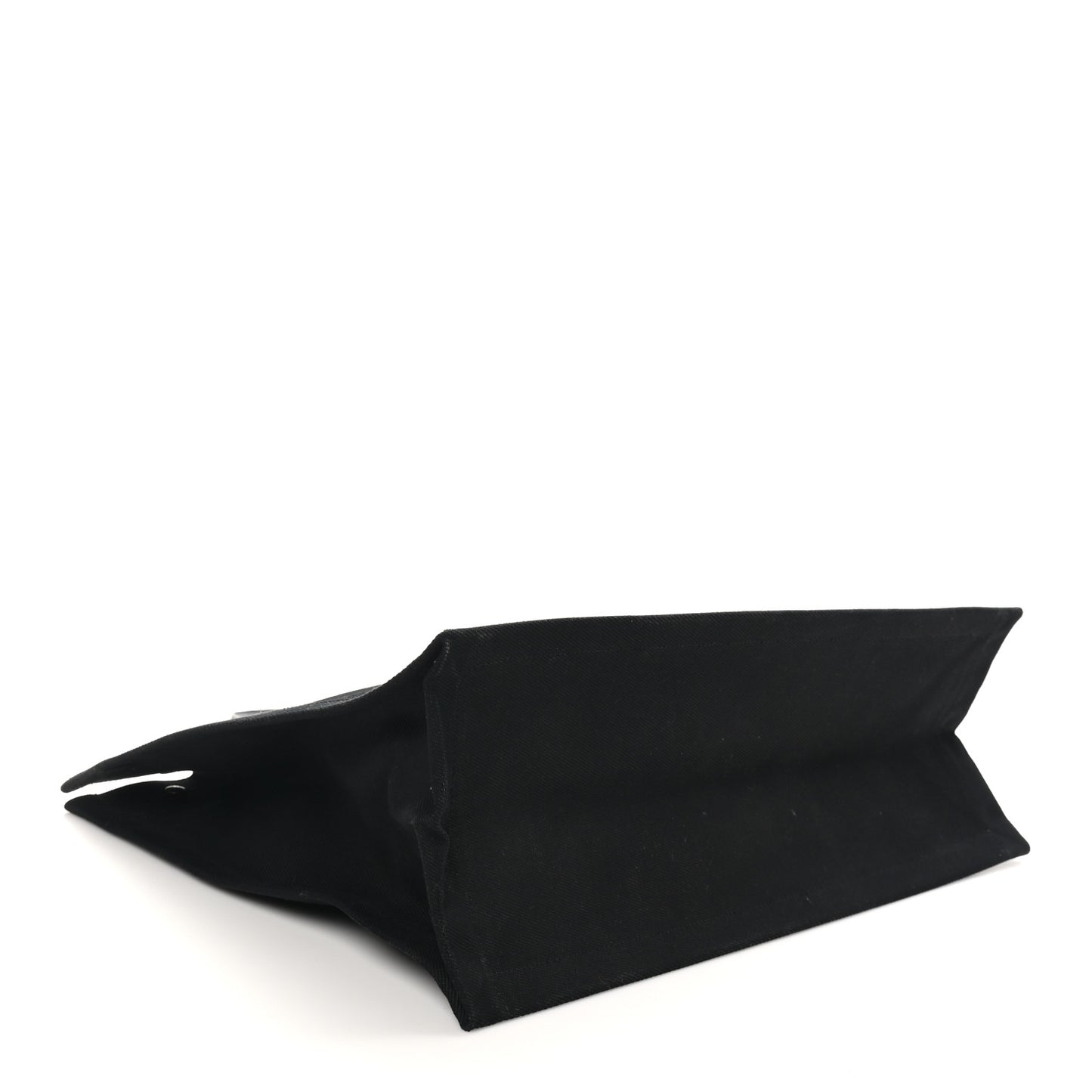 Linen Calfskin Rive Gauche Tote Black