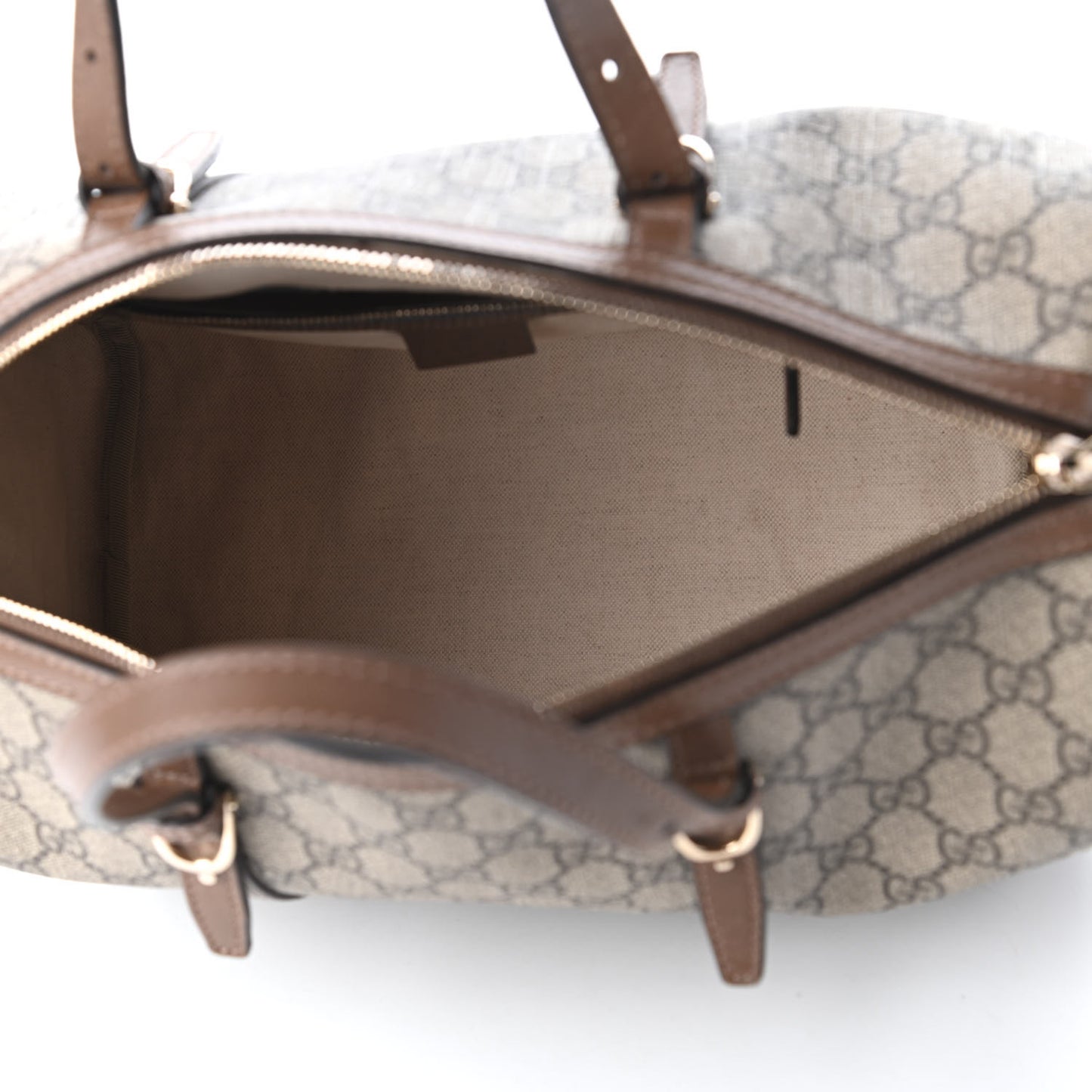 GG Supreme Monogram Margaux Calfskin Medium Nice Boston Beige Ebony Acero