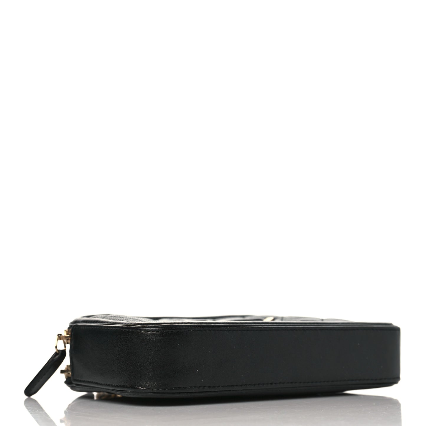 Caviar Quilted CC Filigree Clutch With Chain Black