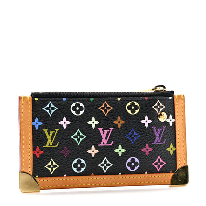 Louis Vuitton Monogram Multicolor Key Pouch Black 2 of 5