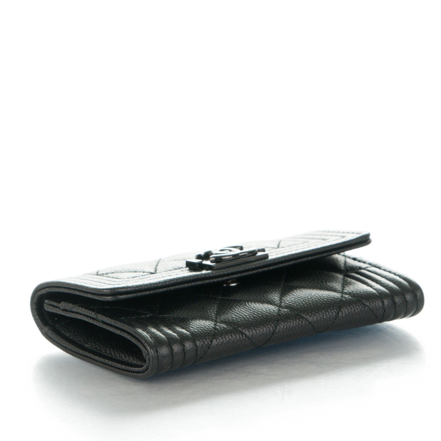 Chanel Caviar Quilted Boy Flap Card Holder So Black 4 of 8