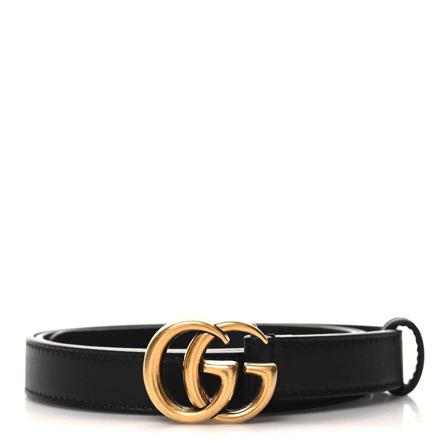 Gucci Calfskin Double G 20mm Belt 85 34 Black 1 of 6