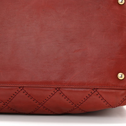 Chanel Calfskin Quilted Medium Retro Chain Tote Red 12 of 12