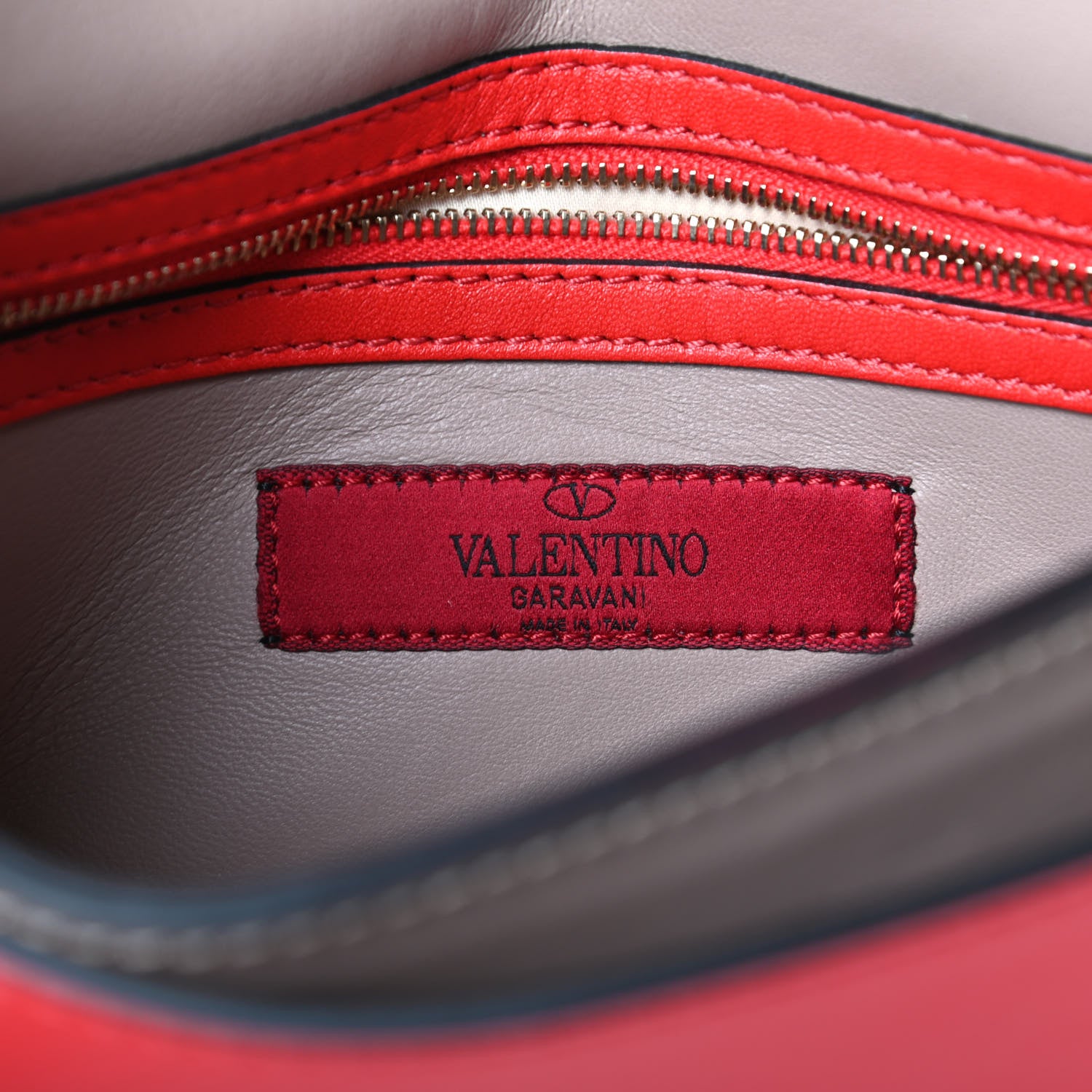 Valentino Garavani Nappa Rockstud Wristlet Clutch Deep Orange 6 of 7