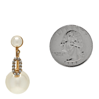 Christian Dior Crystal Pearl My ABCDior O Tribale Earring Gold 2 of 4
