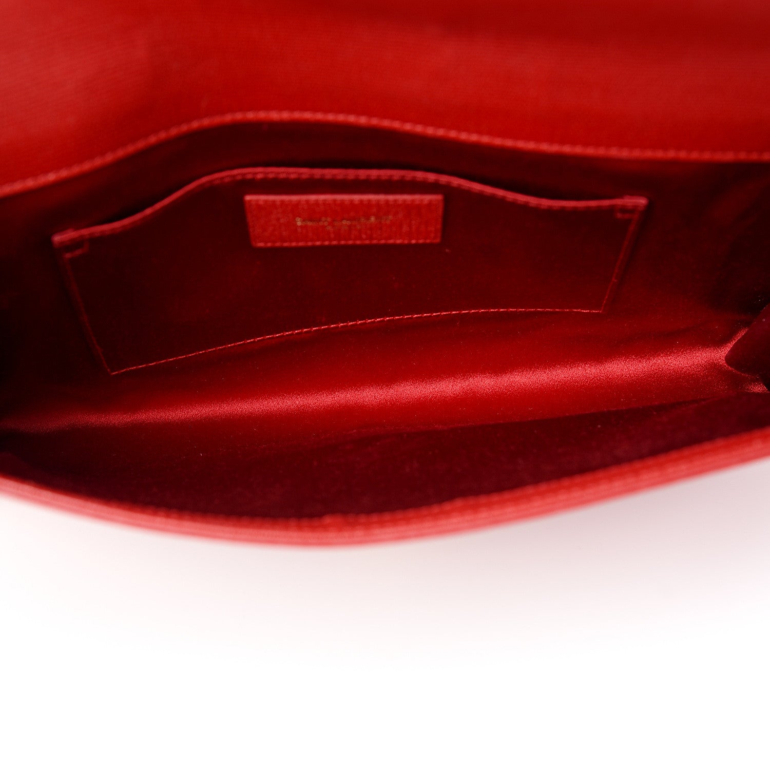 Saint Laurent Calfskin Classic Y Ligne Clutch Red 4 of 9