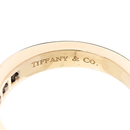 Tiffany 18K Yellow Gold Diamond 3mm Half Circle Wedding Band Ring 48 4.5 4 of 5