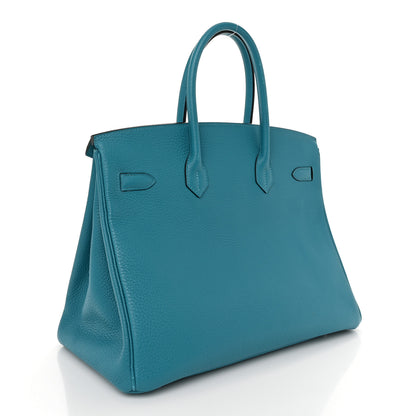 Hermes Togo BIRKIN 35 Turquoise 3 of 13