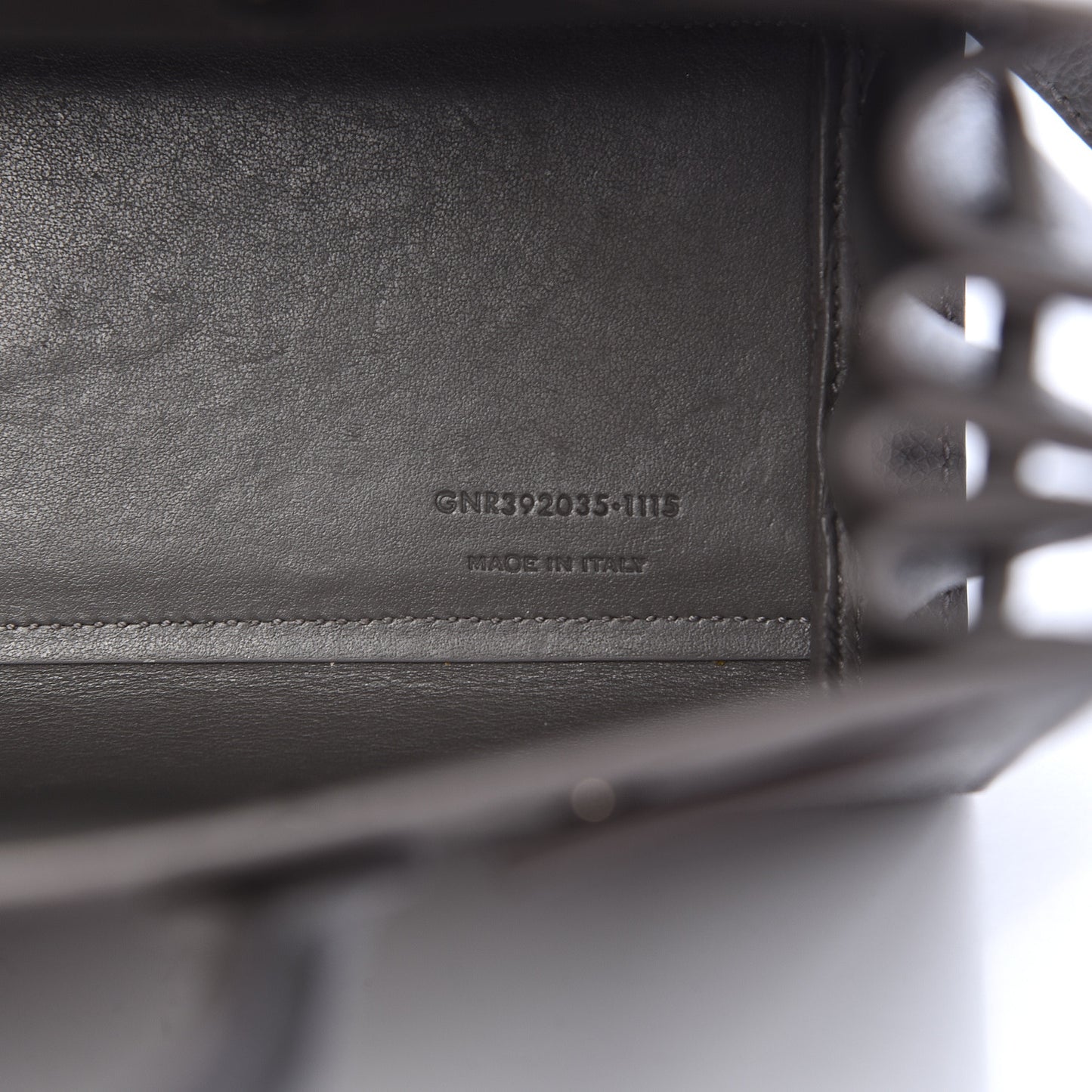 Grained Calfskin Nano Sac De Jour Fog