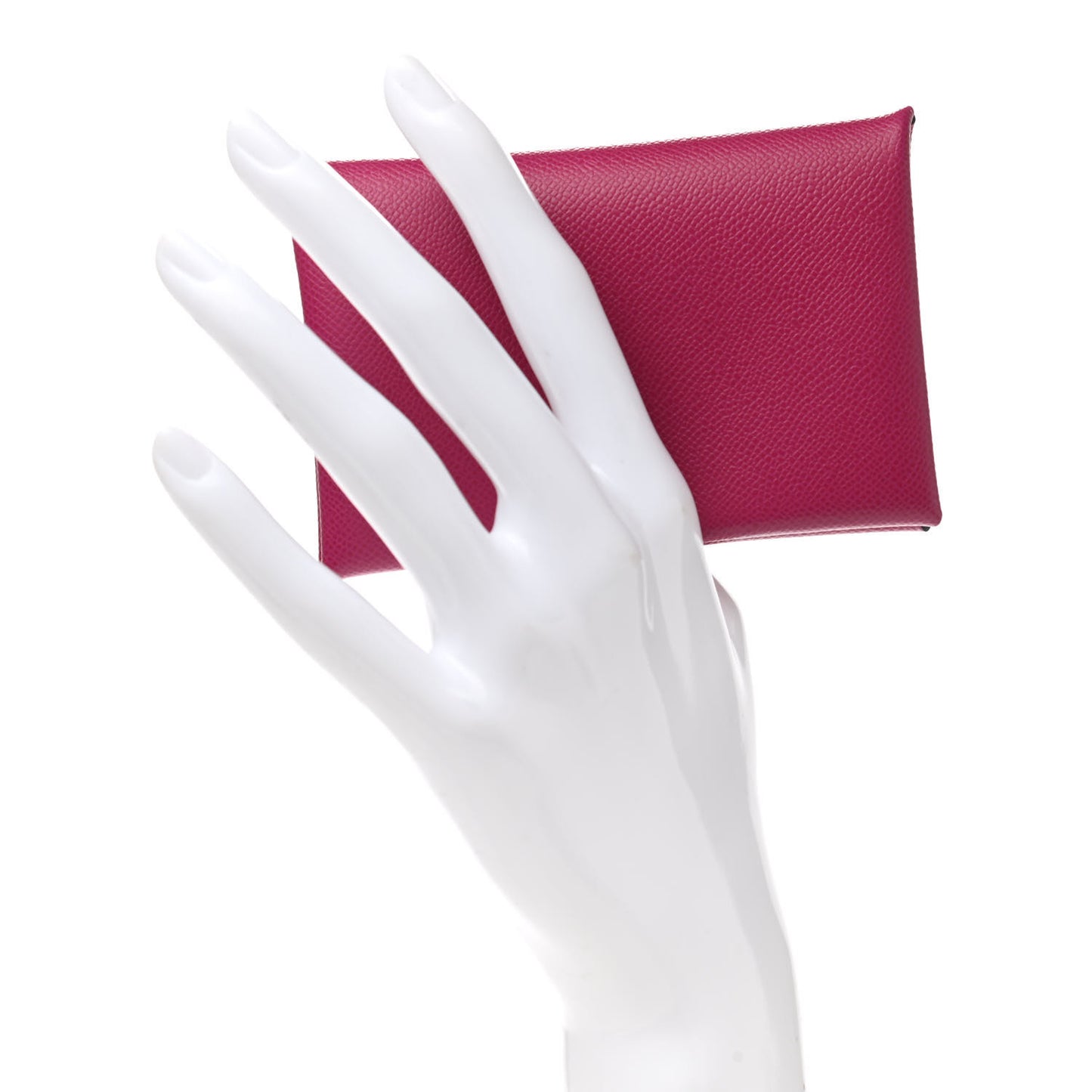 Madame Calfskin Calvi Card Case Rose Pourpre