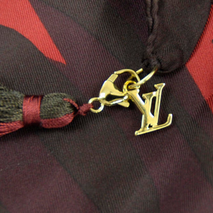Louis Vuitton Silk Zebra Scarf Tassel LV Charm 6 of 7