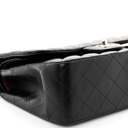 Chanel Lambskin Quilted Jumbo Double Flap Black 9 of 11