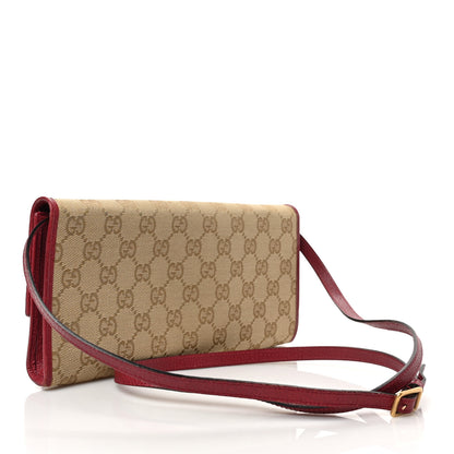 Gucci Monogram Bamboo Bar Clutch Red 3 of 8