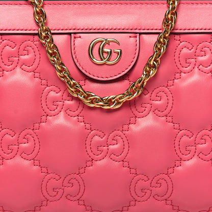 Gucci Calfskin GG Matelasse Small Slim Chain Shoulder Bag Rhodamine Pink Natural 8 of 10