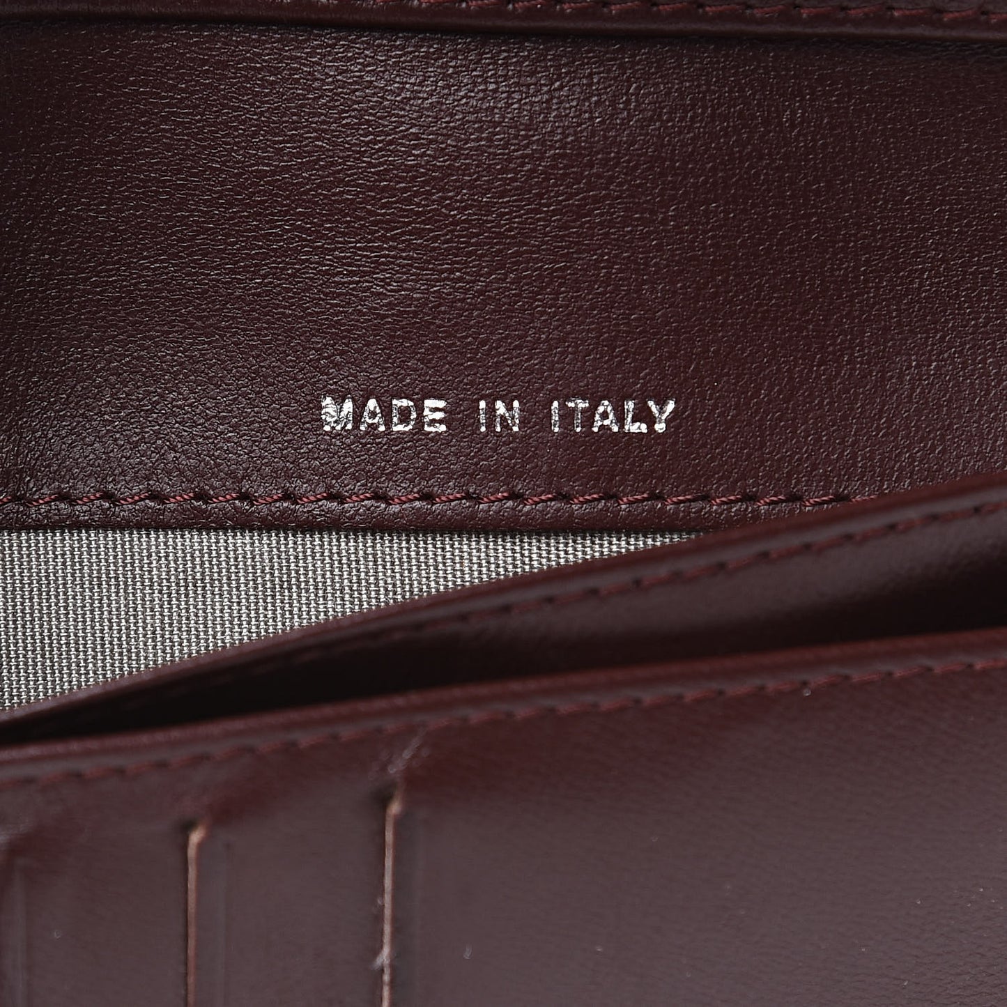Lambskin Quilted Boy Zipped Pocket Wallet Burgundy