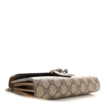 Gucci GG Supreme Monogram Mini Dionysus Chain Wallet Beige Taupe 3 of 9