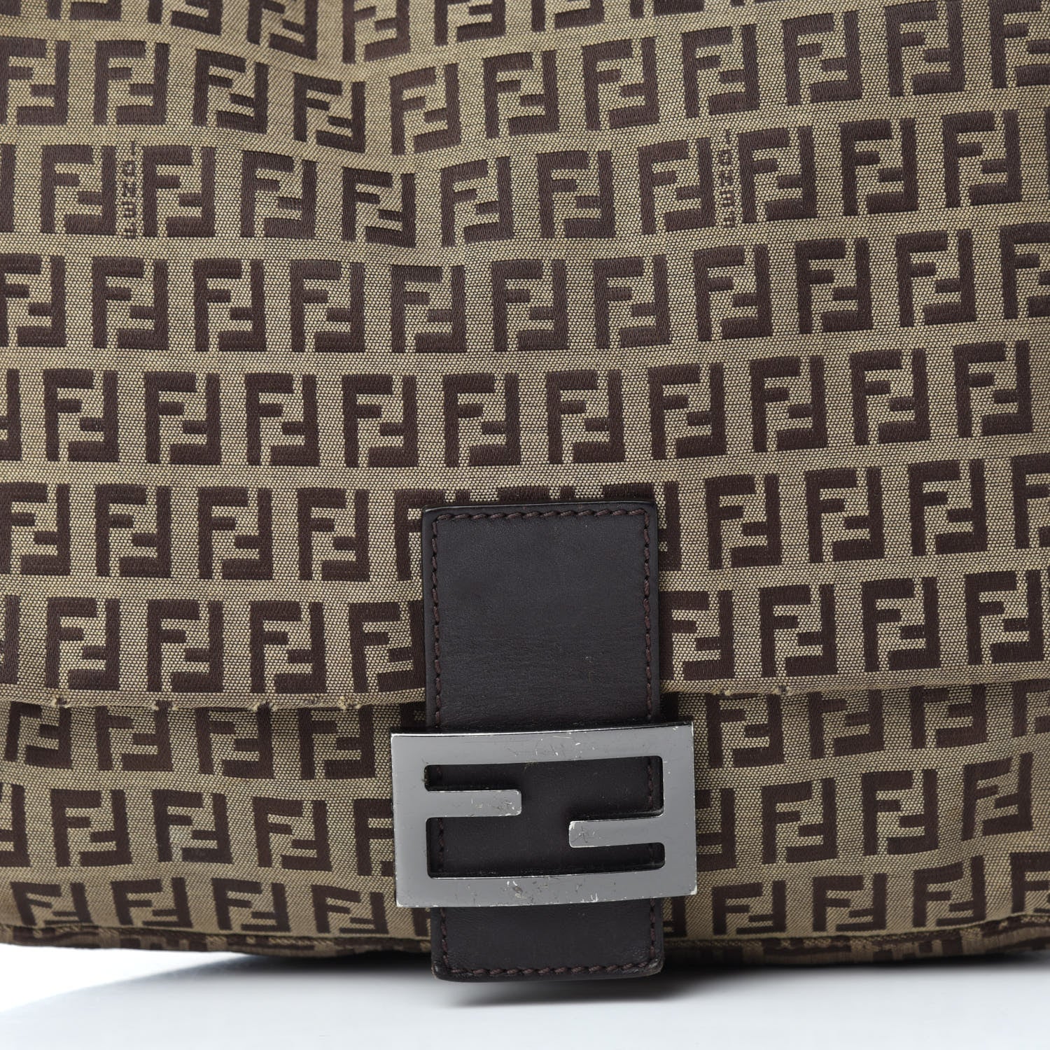 Fendi Zucchino Mama Baguette Dark Brown 11 of 11