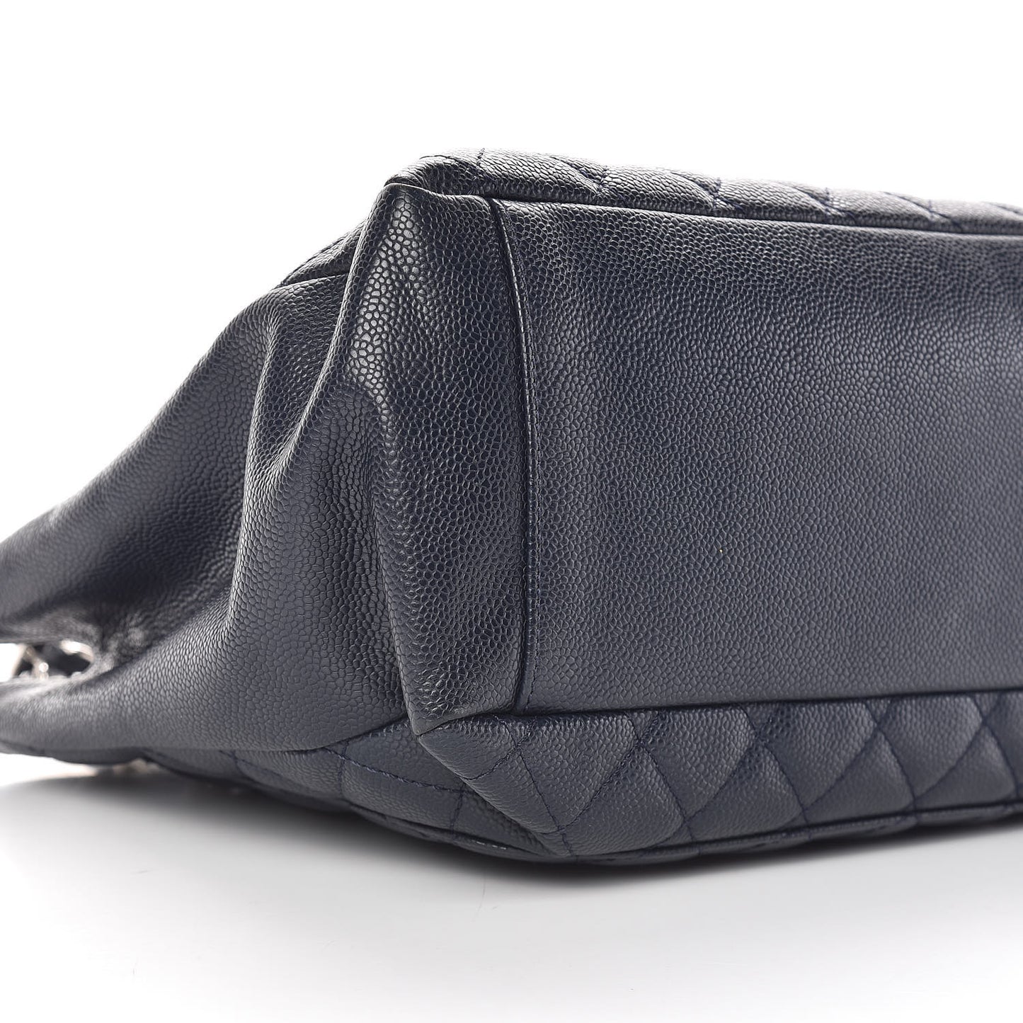 Caviar Quilted Grand Shopping Tote GST Navy Blue