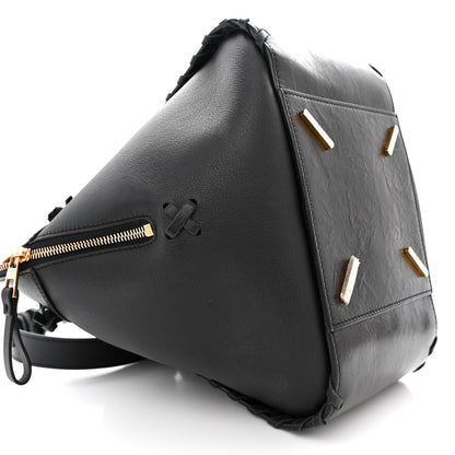 Loewe Calfskin Small Whipstitch Hammock Shoulder Bag Black 9 of 11