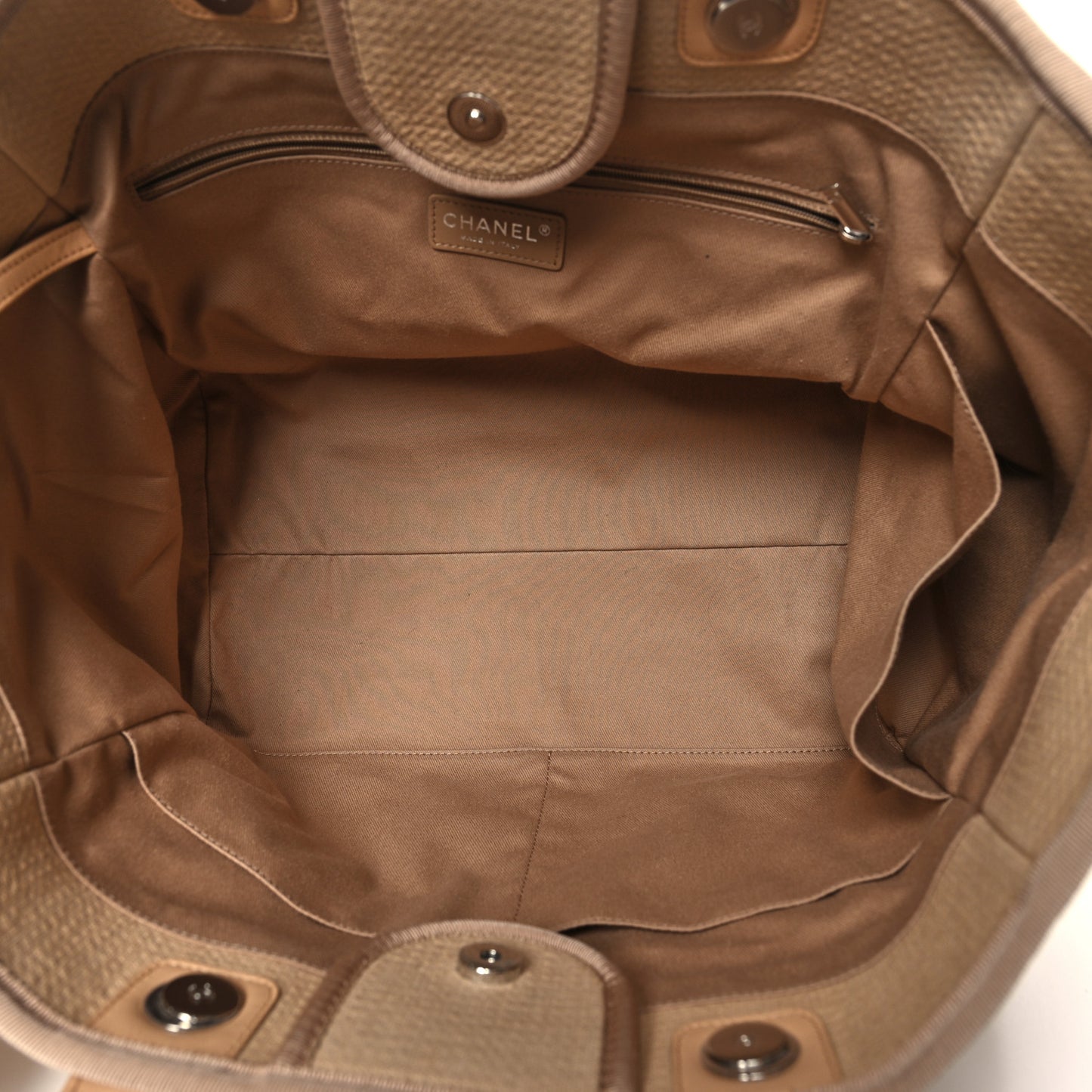 Mixed Fibers Medium Deauville Tote Beige