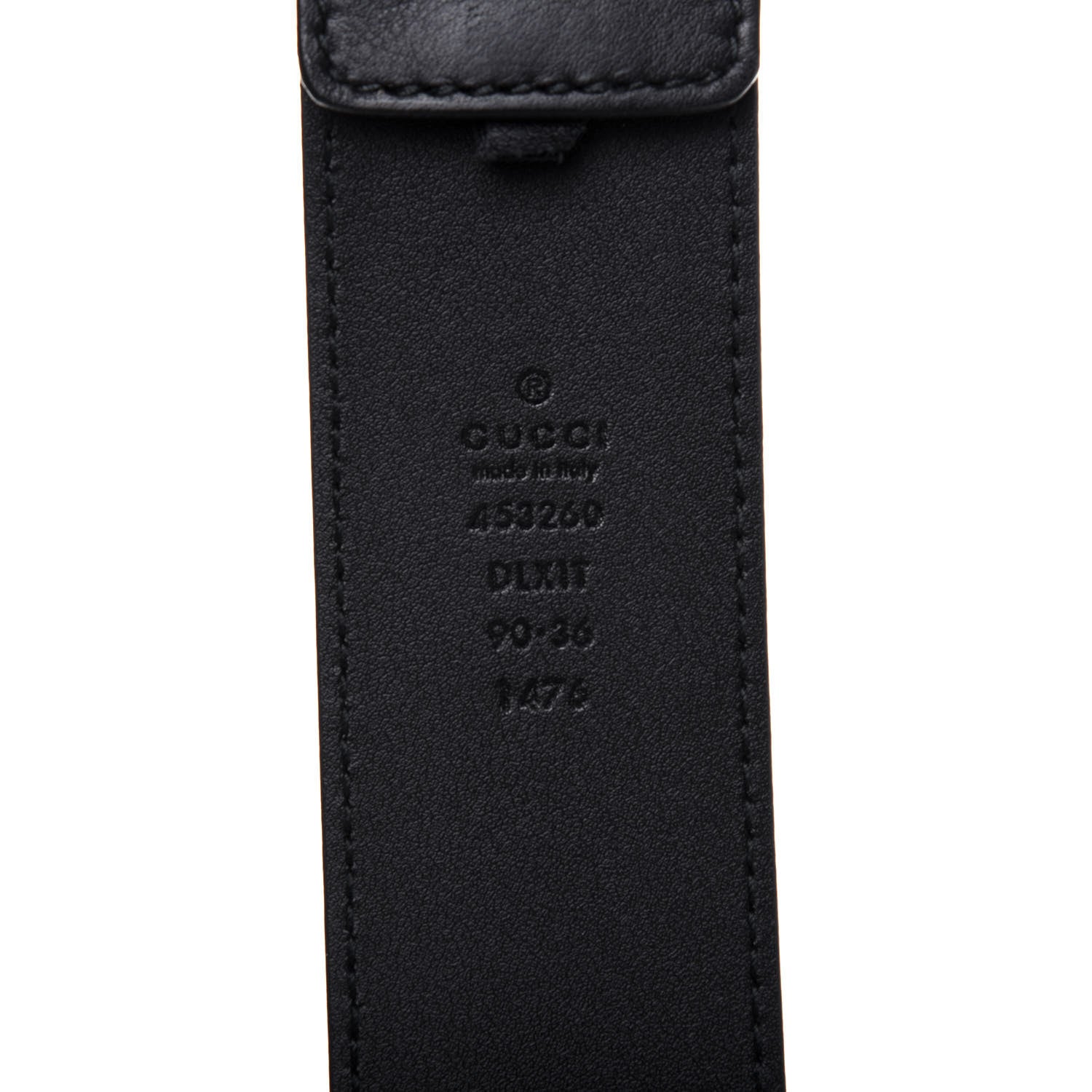 Gucci Moon Calfskin Pearl Double G 40mm Belt 90 36 Black Cream 3 of 10