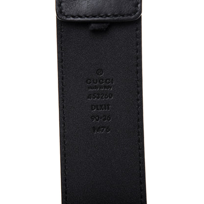 Gucci Moon Calfskin Pearl Double G 40mm Belt 90 36 Black Cream 3 of 10