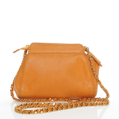 Chanel Caviar CC Crossbody Bag Orange 10 of 10