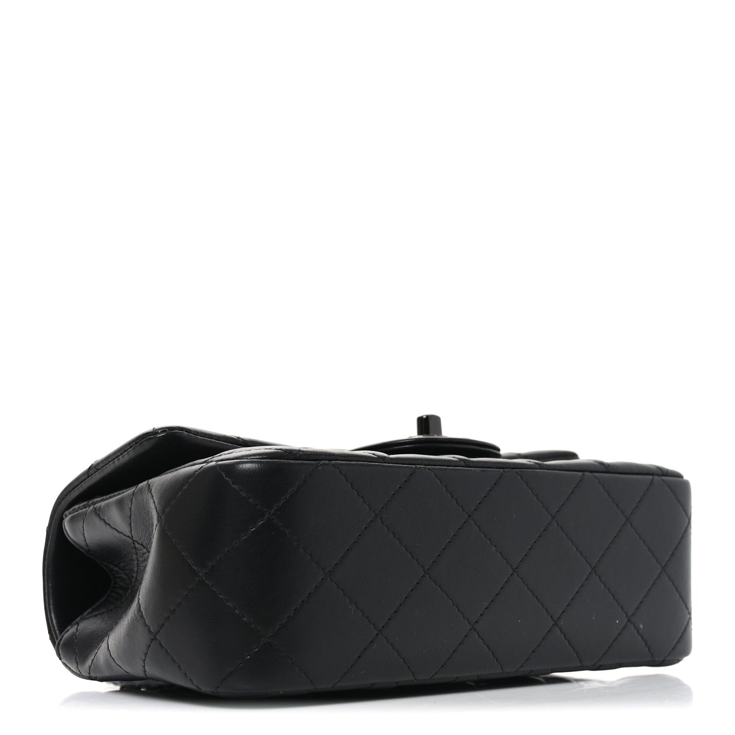 Chanel Lambskin Quilted Mini Top Handle Rectangular Flap So Black 4 of 11
