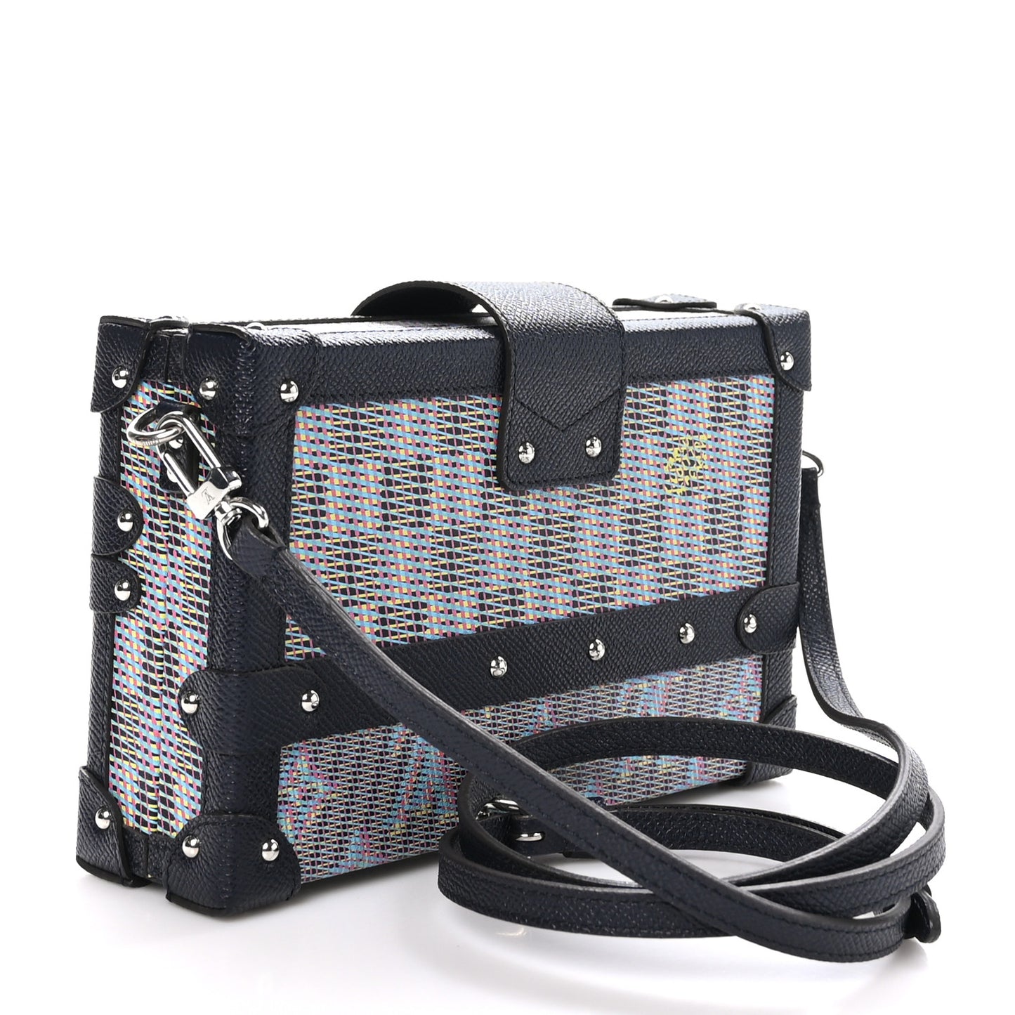 Calfskin Monogram LV Pop Petite Malle Blue
