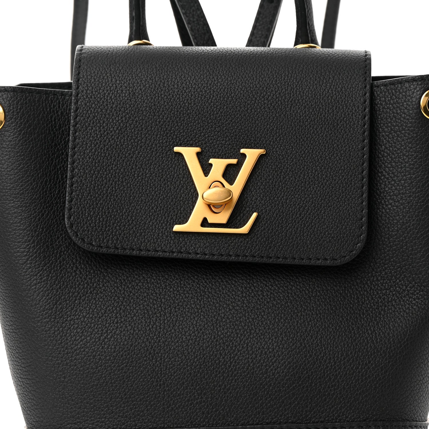 Louis Vuitton Calfskin Lockme Mini Backpack Black 8 of 9